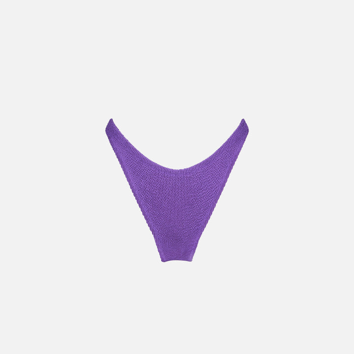Bikini de bralette arrugado morado para mujer 