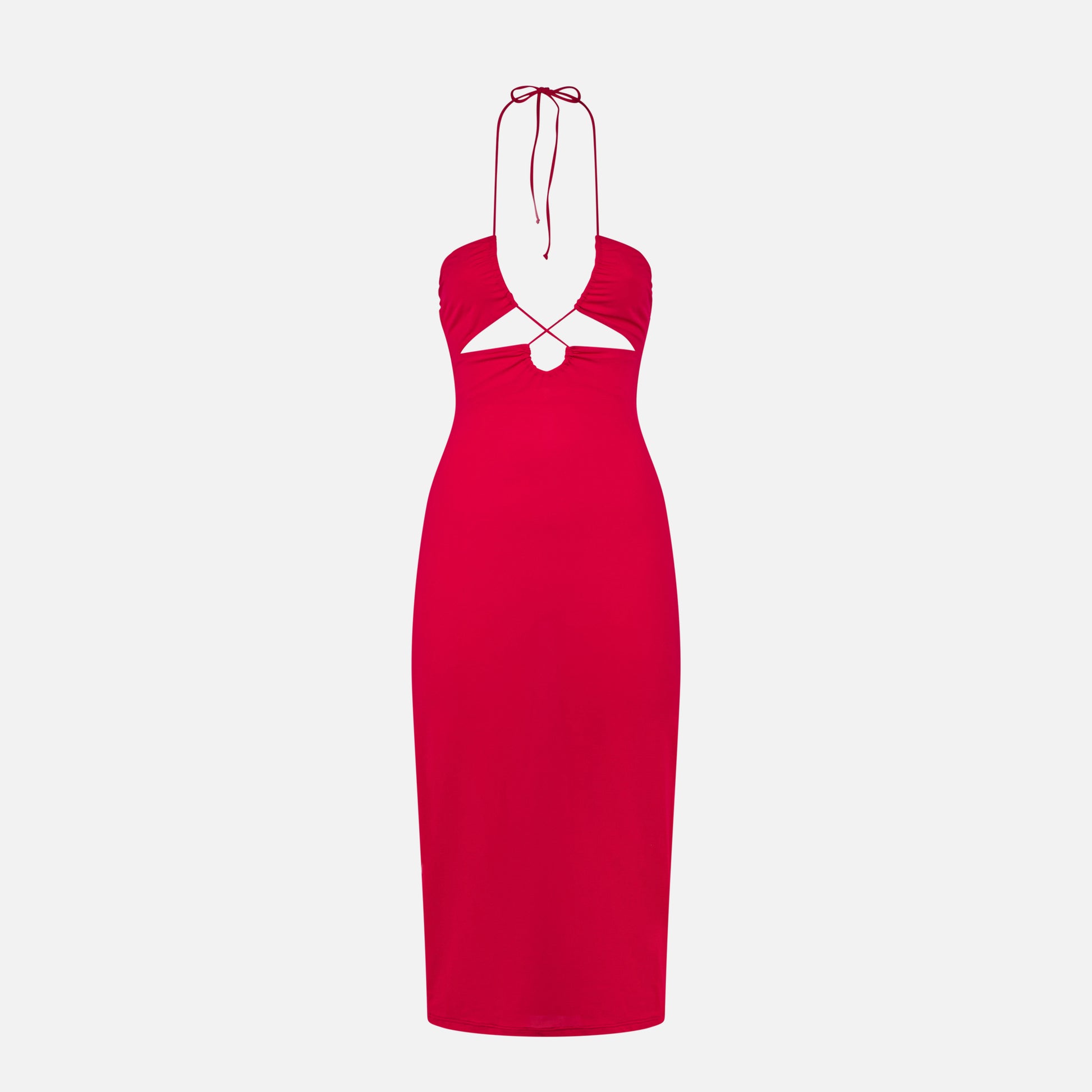 Longuette cutout fuchsia dress Farah - MC2 Saint Barth