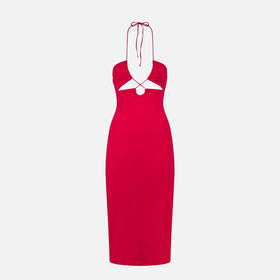 Longuette cutout fuchsia dress Farah - MC2 Saint Barth