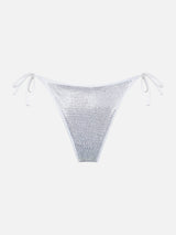 Woman swim briefs with silver rhinestones