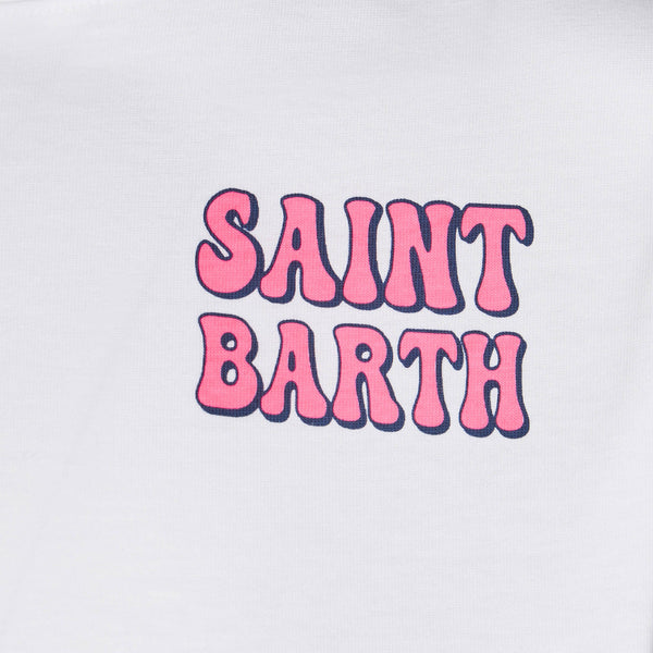 Boy cotton t-shirt with St. Barth Island print