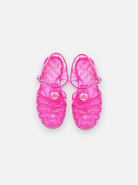 Jelly-Sandalen für Mädchen in Neonpink