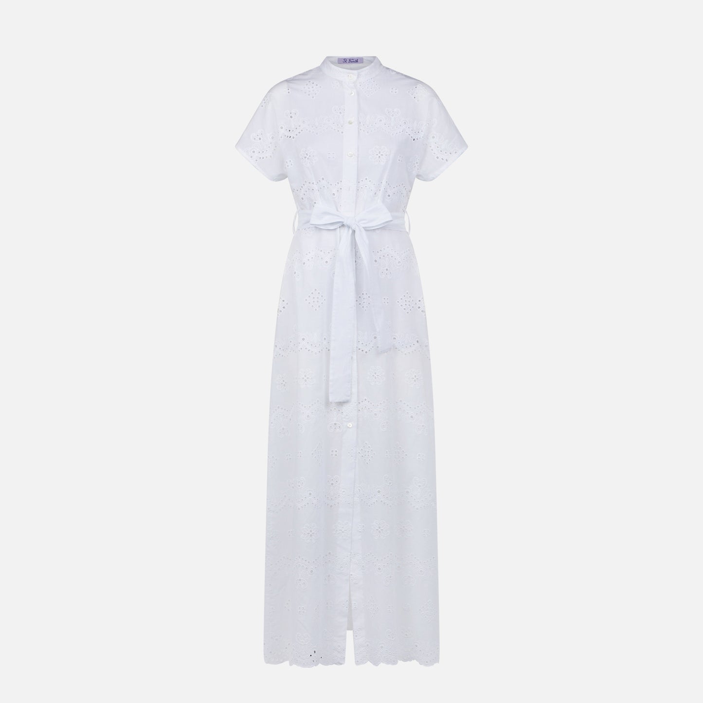 Weißes Sangallo-Kleid für Damen Keira