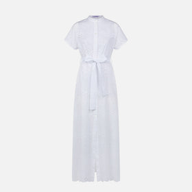 Weißes Sangallo-Kleid für Damen Keira