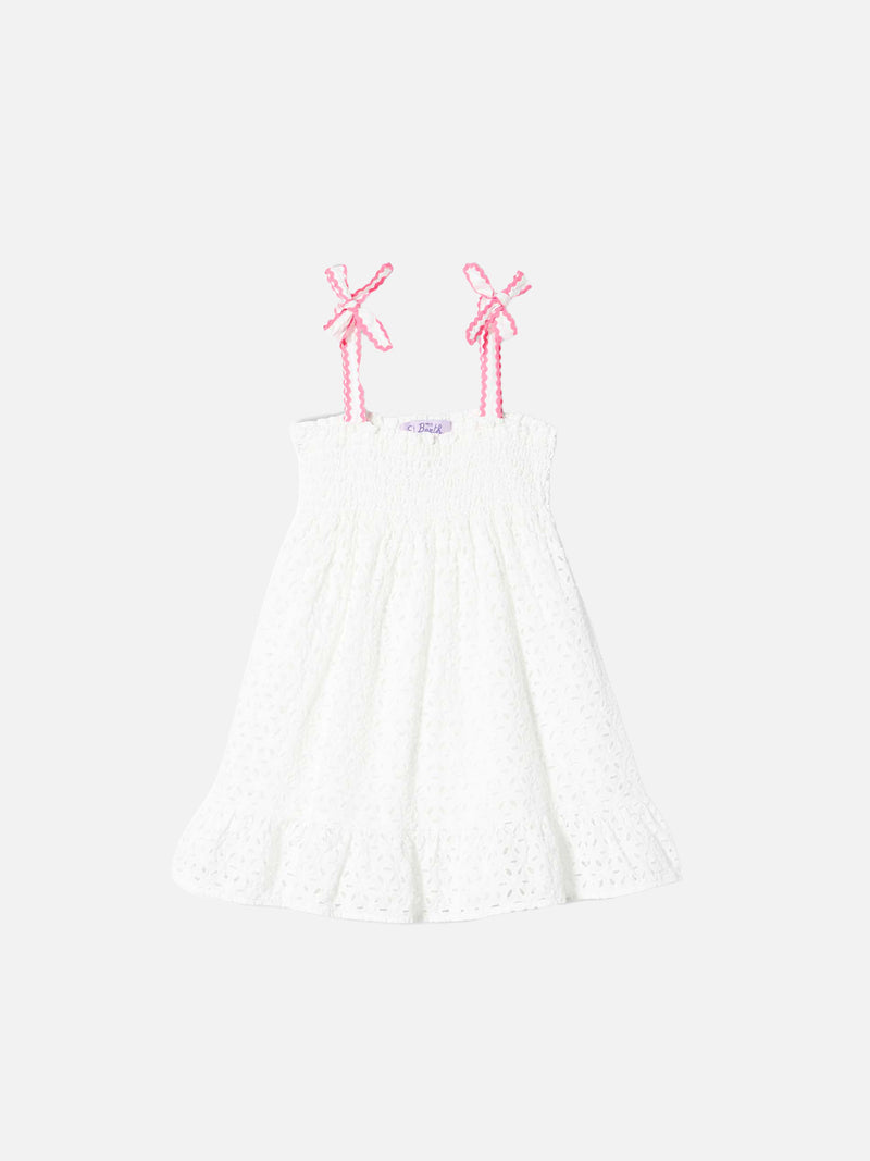 Girl white Sangallo dress