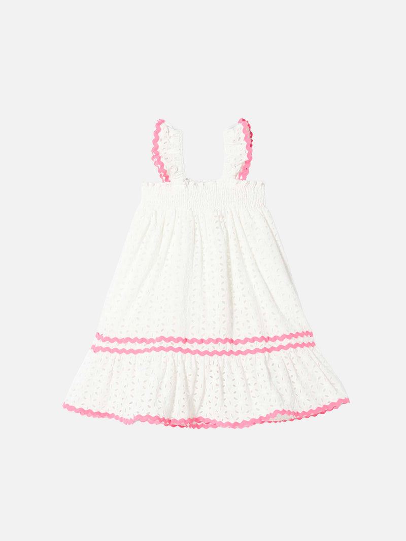 Girl white sangallo dress