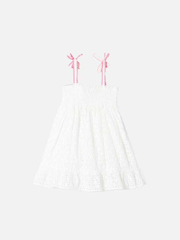 Girl white Sangallo dress