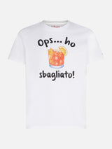 T-shirt da uomo in cotone con stampa bevanda Sbagliato