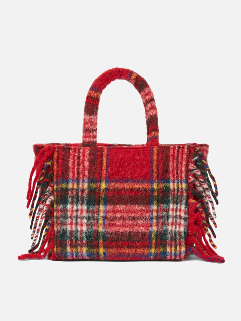 Colette blanket handbag with tartan print