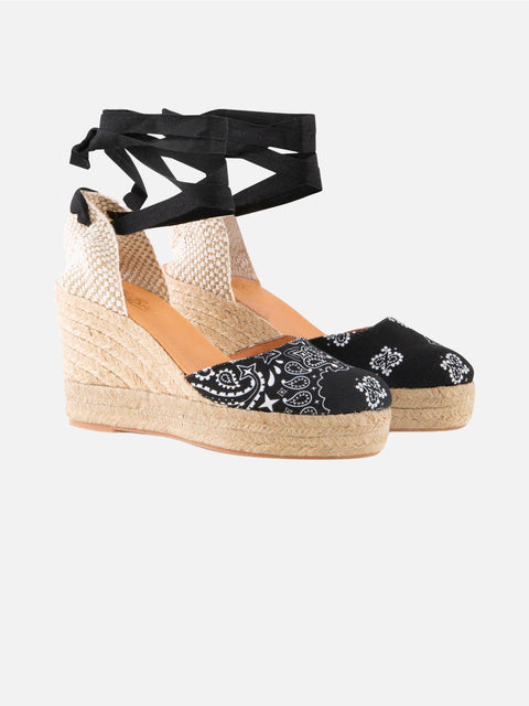 Espadrillas with high wedge and ankle lace - MC2 Saint Barth