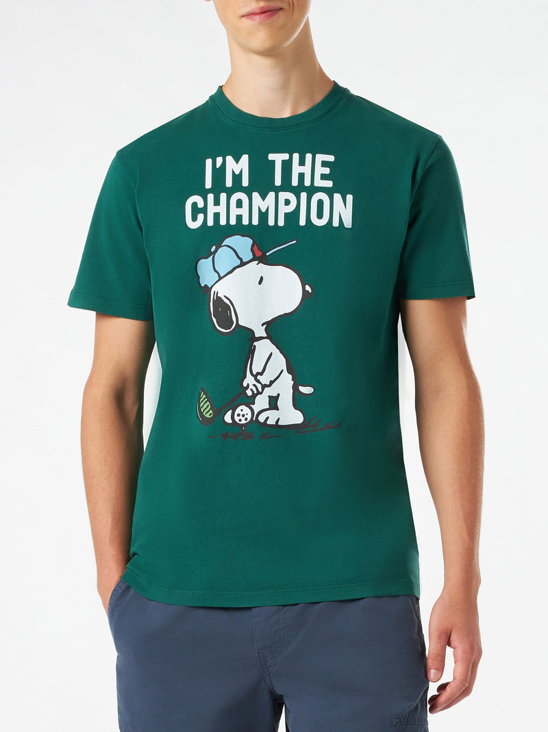 T-shirt da uomo in cotone trattamento vintage con stampa Snoopy | SNOOPY - EDIZIONE SPECIALE PEANUTS™