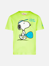 T-shirt da bambino giallo fluo in cotone con stampa Snoopy Padel | SNOOPY - EDIZIONE SPECIALE PEANUTS™