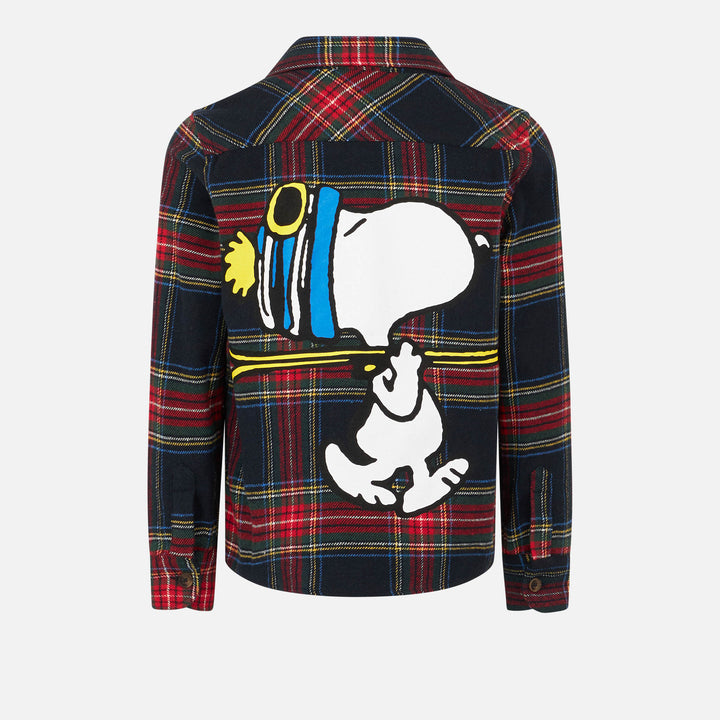 Camicia in lana da bambino con stampa Snoopy e tartan | EDIZIONE SPECIALE SNOOPY PEANUTS™