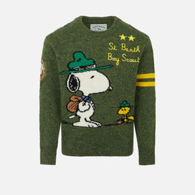 Donegal-Pullover mit Rundhalsausschnitt und Snoopy-Jacquard für Jungen | SNOOPY – PEANUTS™ SPECIAL EDITION