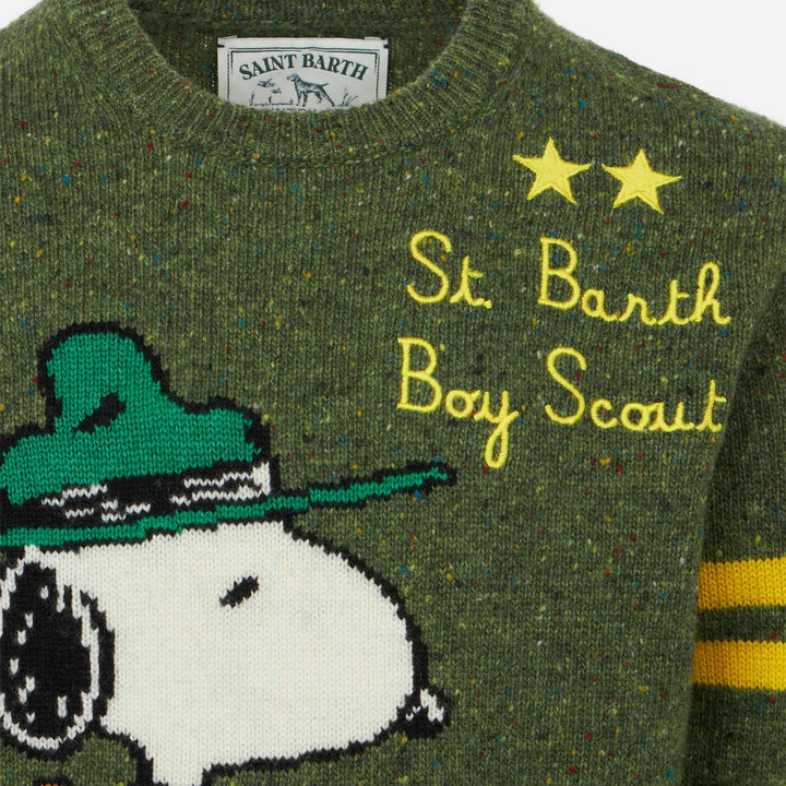 Boy crewneck donegal sweater with Snoopy jacquard | SNOOPY - PEANUTS™ SPECIAL EDITION