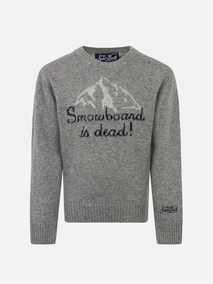 Snowboard is dead grey boy sweater - MC2 Saint Barth