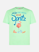 T-shirt da uomo in cotone con stampa Spritz