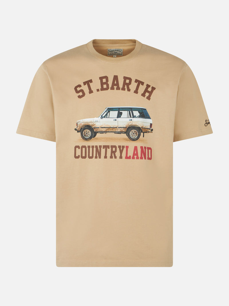 T-shirt da uomo in cotone pesante con stampa St. Barth Countryland