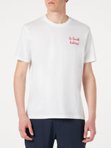 T-shirt da uomo con ricamo St. Barth habituè