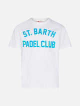 Boy cotton t-shirt with St. Barth Padel Club print