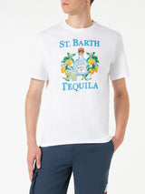 Man cotton t-shirt with St. Barth Tequila print