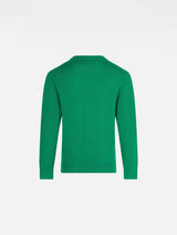 Boy green sweater with St. Moritz jacquard print