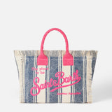 Handtasche Colette aus Baumwollcanvas mit Streifenprint