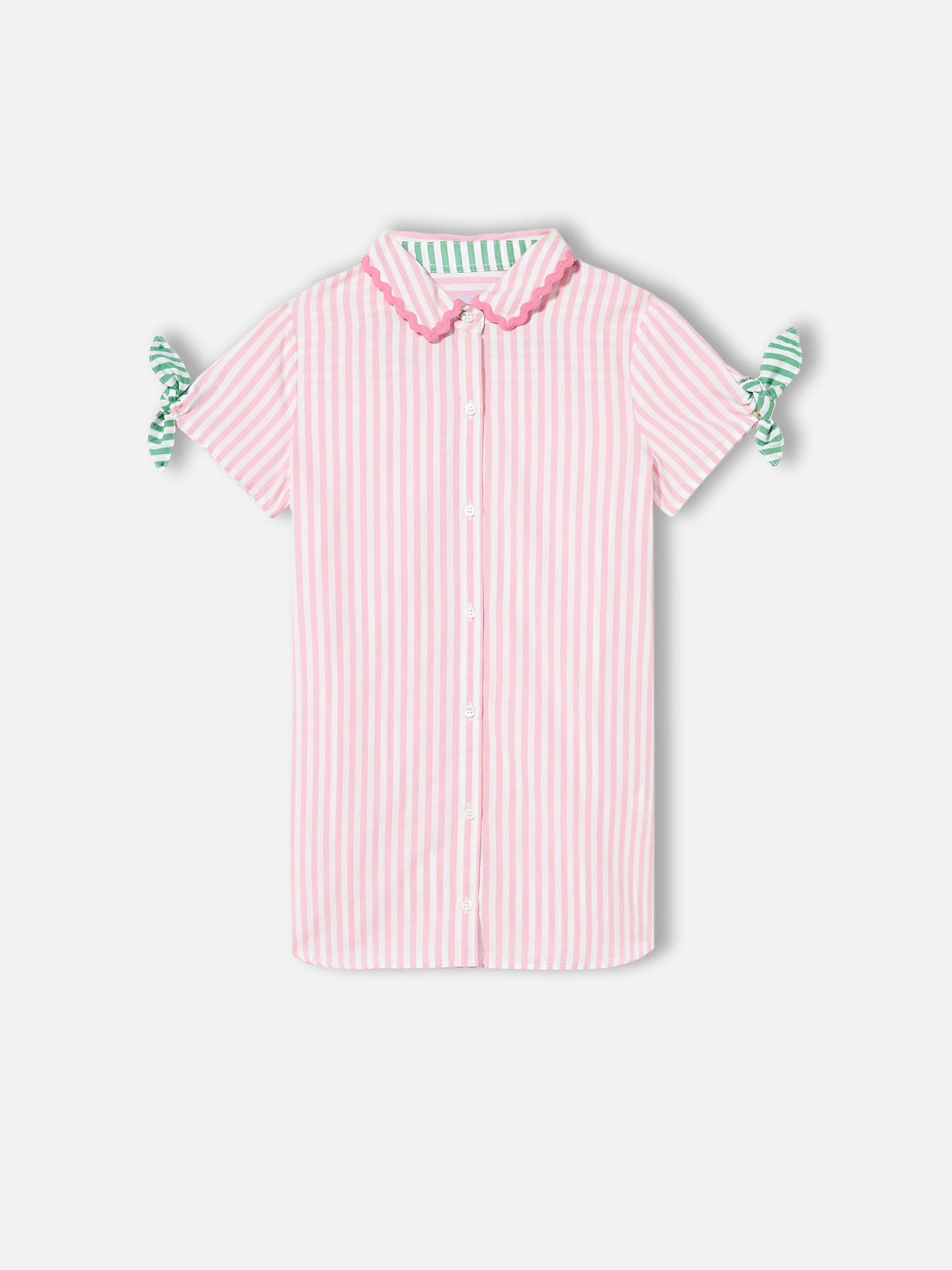 Girl striped shirt dress - MC2 Saint Barth