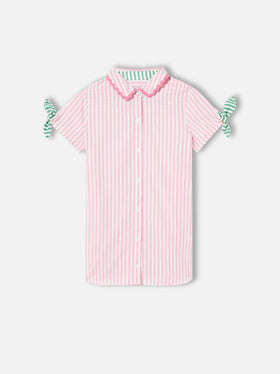 Girl striped shirt dress - MC2 Saint Barth