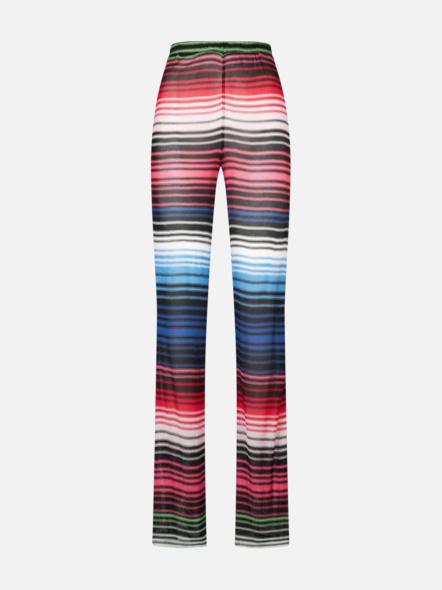 Pantalone a palazzo multicolore a righe multicolore