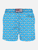 Badeshorts aus leichtem Stoff mit Mikroprint „Cars“.