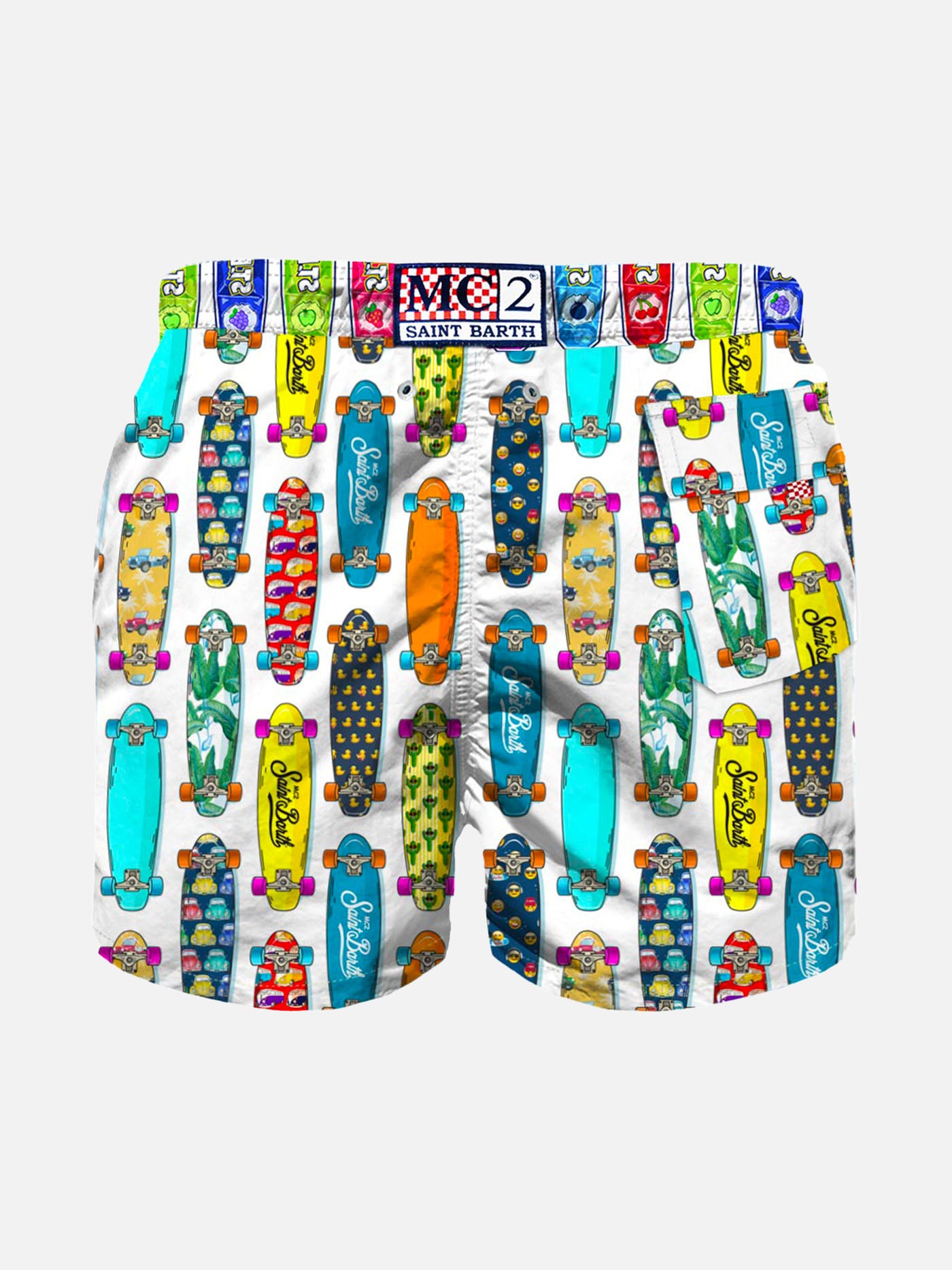 Boy swim shorts with skateboard print - MC2 Saint Barth