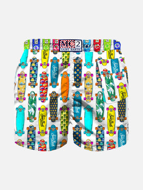 Boy swim shorts with skateboard print - MC2 Saint Barth