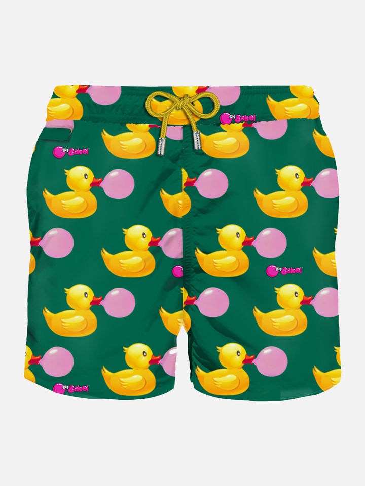 Man swim shorts with ducky and Big Babol print | BIG BABOL® SPECIAL EDITION