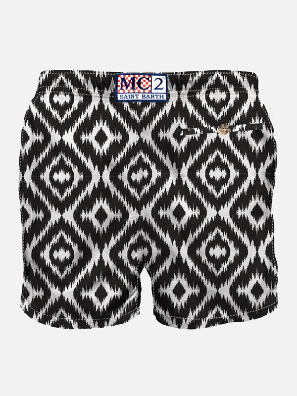 Herren-Badeshorts mit Ethno-Print