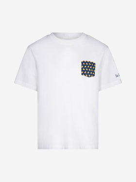 Boy cotton t-shirt with printed pocket