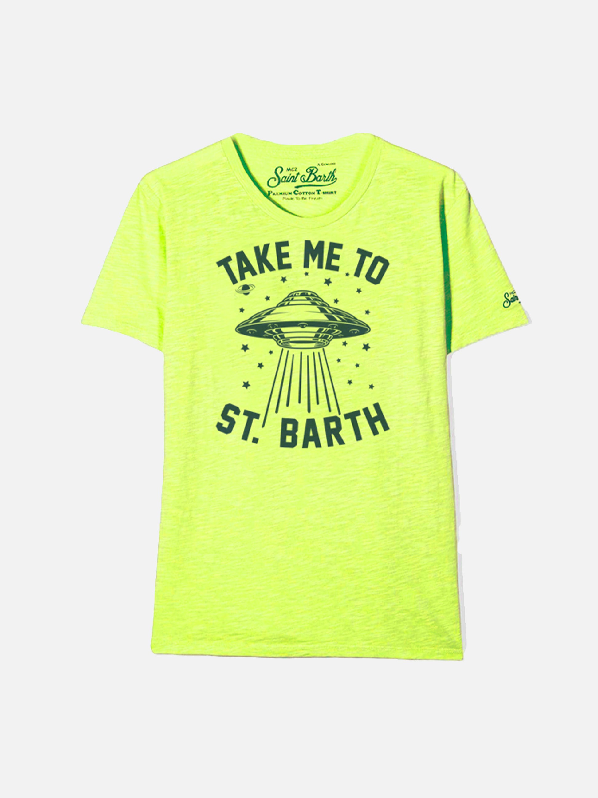 Ufo spacecraft yellow fluo boy t-shirt - MC2 Saint Barth