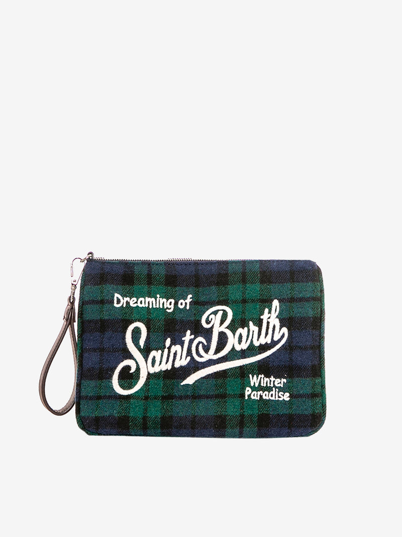 Parisienne tartan cross-body pouch bag