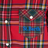 Boy shirt with tartan print