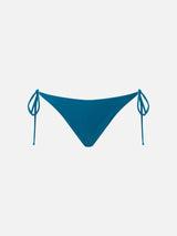 Woman teal green swim briefs