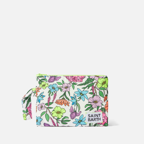 Pareasy nylon pochette with flower print - MC2 Saint Barth