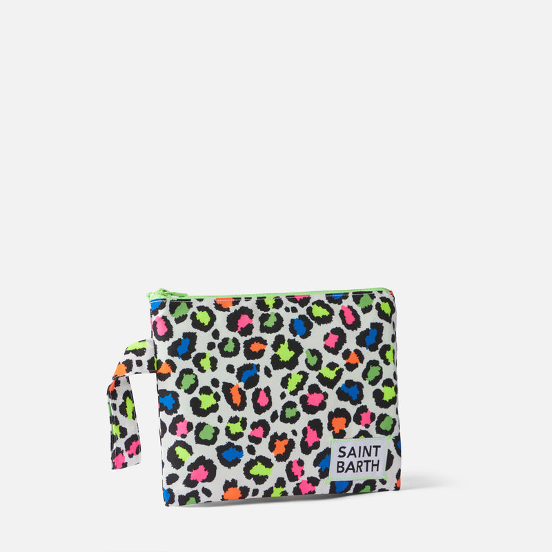 Pareasy-Pochette aus Nylon mit Animal-Print