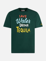 Herren-T-Shirt aus schwerer Baumwolle mit Tequila-Aufdruck