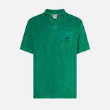 Polo da uomo in spugna verde