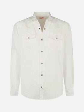 Man white linen shirt - MC2 Saint Barth