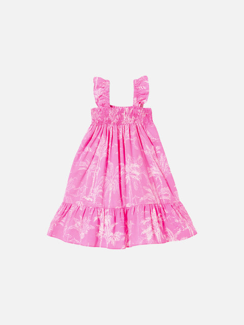 Girl dress with toile de jouy print - MC2 Saint Barth