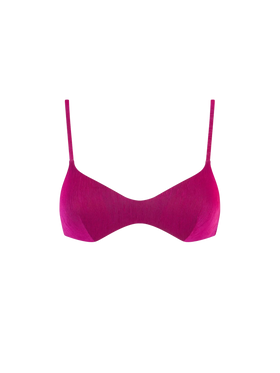 Fucsia knitted bralette