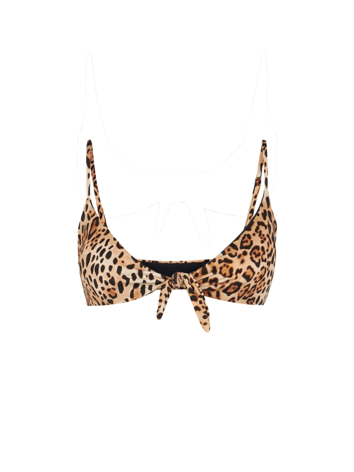 Sand Animalier print with front knot - MC2 Saint Barth