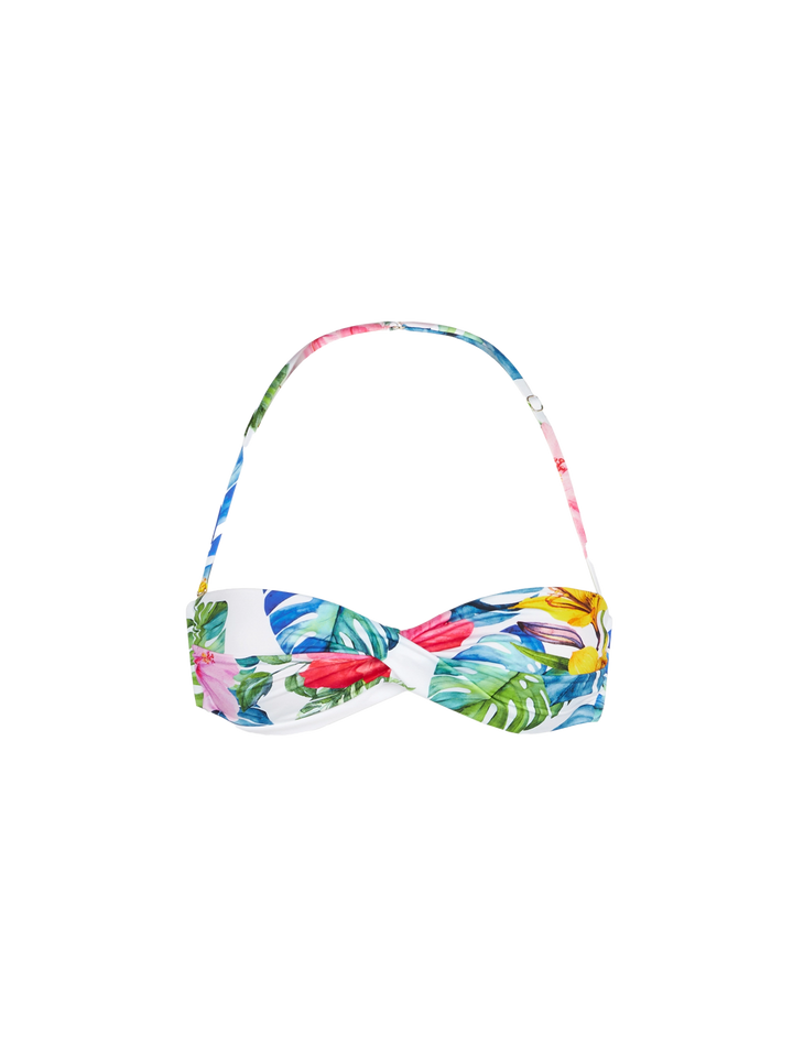 Tropical print bandeau top