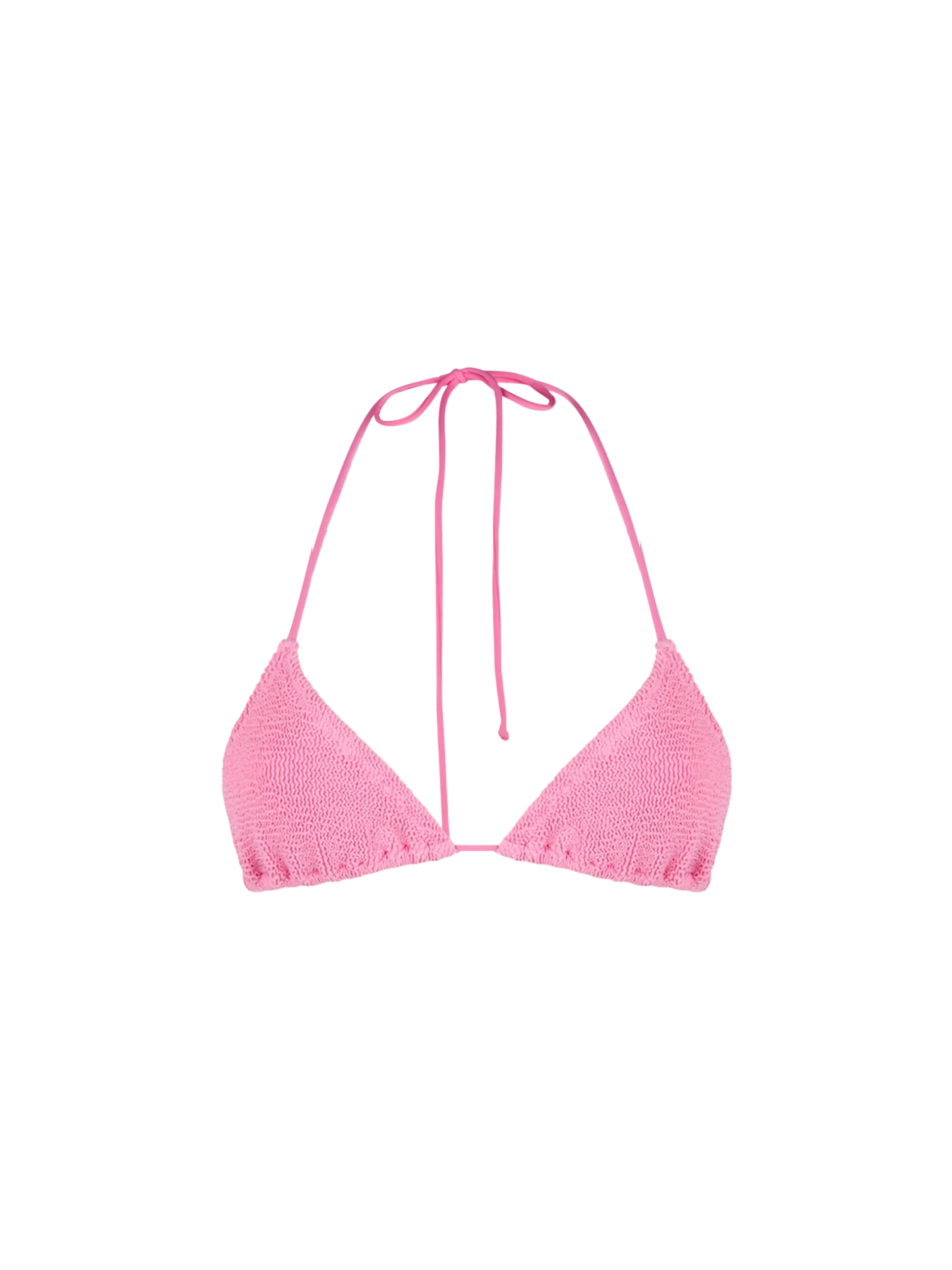 Woman pink crinkle triangle top
